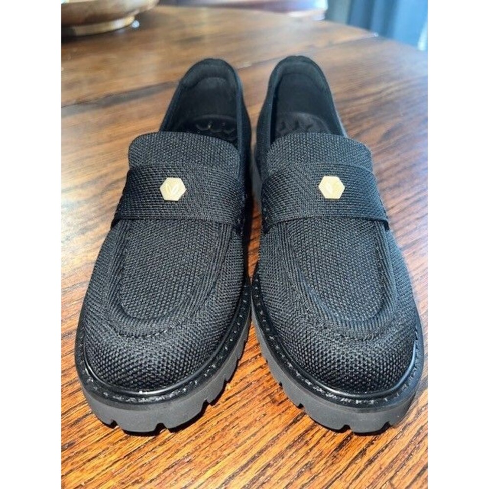 VIVAIA Francesca Women's Round-Toe Platform Chunky Heel Loafers, Black, Size 5.5 - Picture 3 of 11